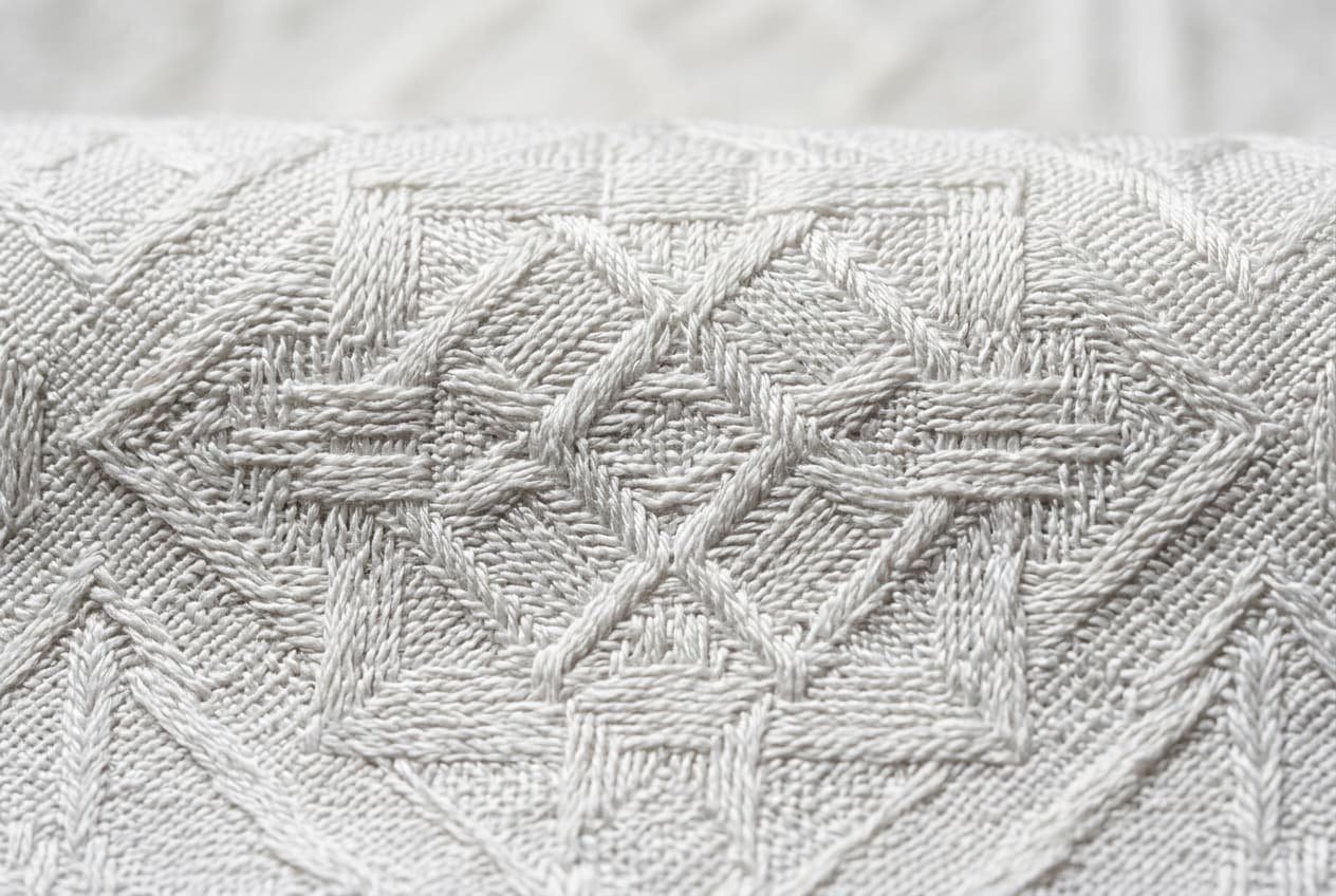 Swatch white marconi fabric from the Nabeen range