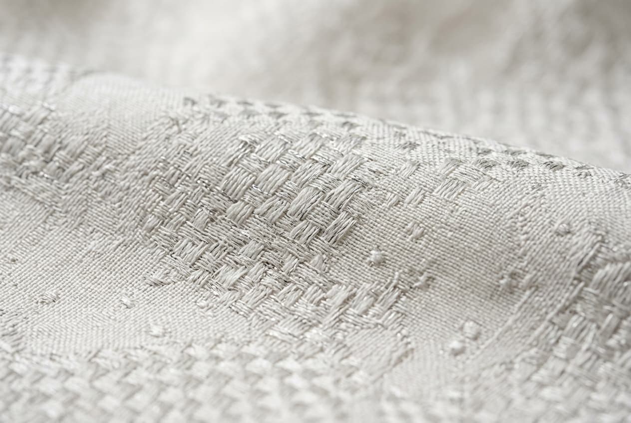 Swatch white silver rock fabric from the Nabeen range